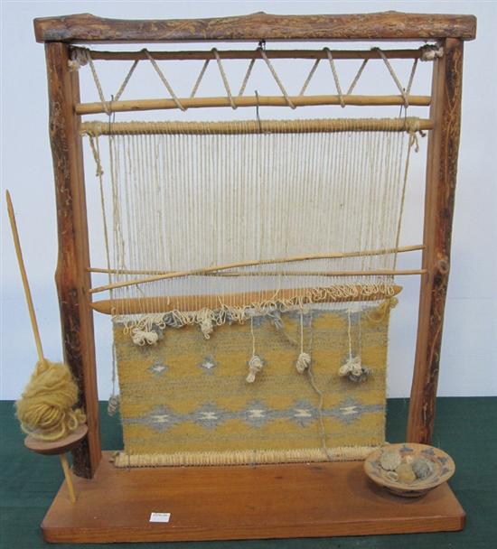 Appraisal: CLEVELAND KATHERINE MODEL OF A NAVAJO UPRIGHT LOOM WITH CRYSTAL