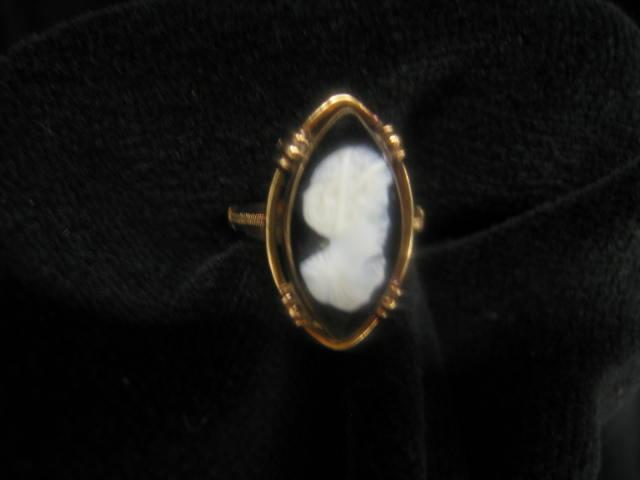 Appraisal: Cameo Ring portrait of a lady hardstone k yellow gold