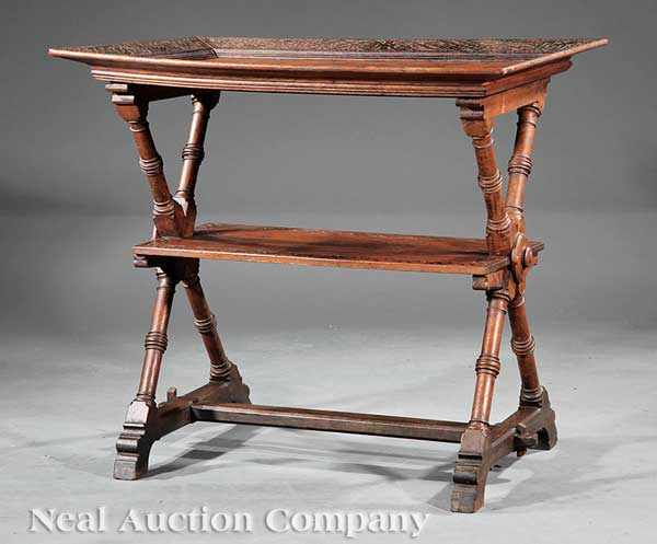 Appraisal: A British Arts and Crafts Tray Top Serving Table late