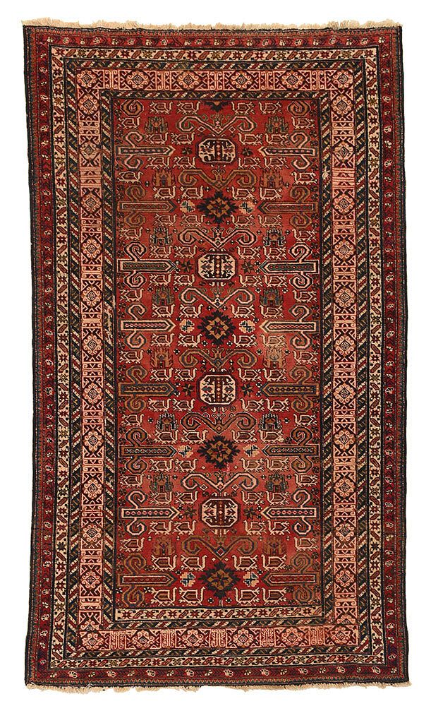 Appraisal: Shirvan Rug East Caucasus early th century red field with