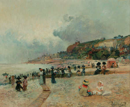 Appraisal: Lucien Laurent-Gsell French - Beach at Saint-Adresse Signed Laurent-Gsell l