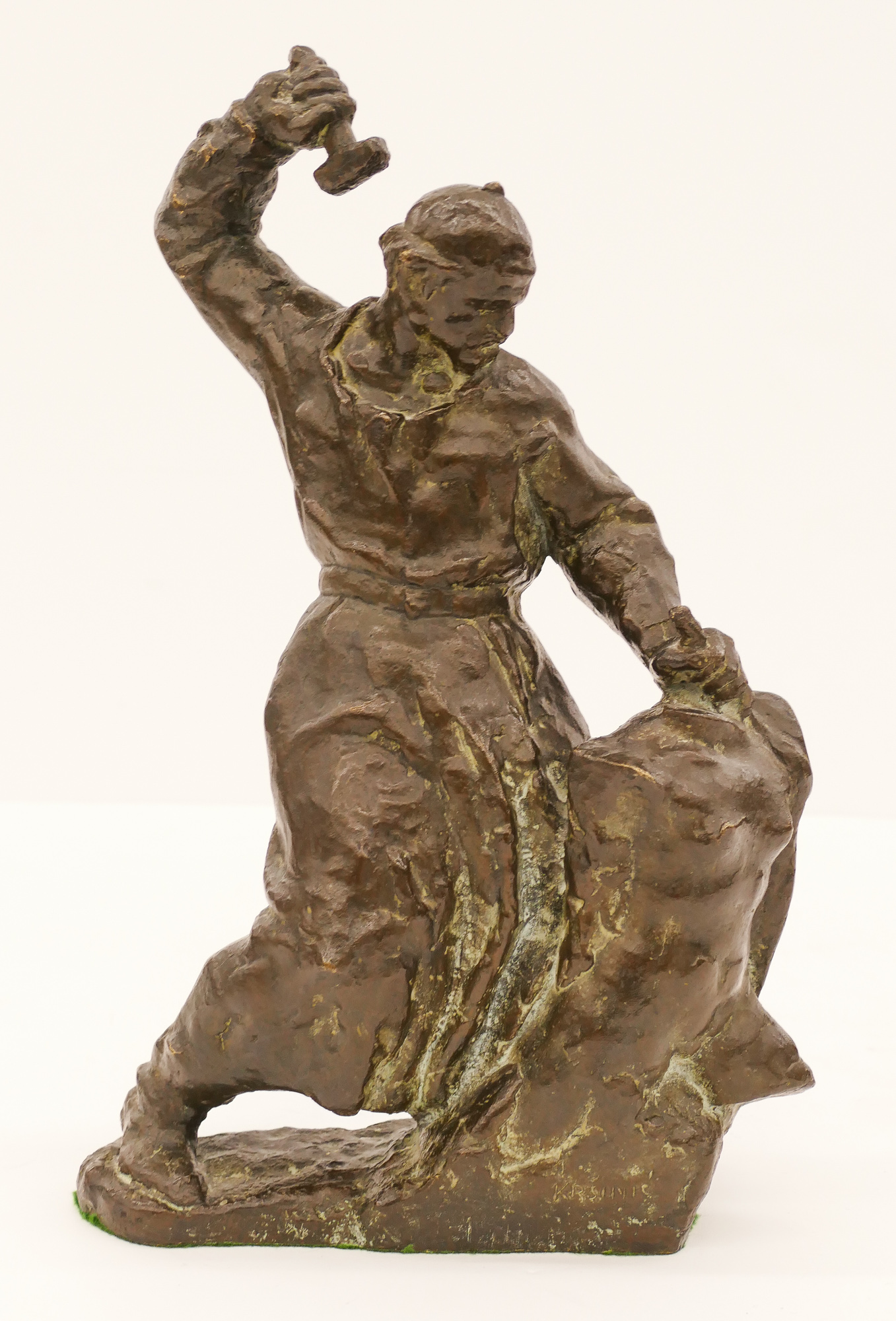 Appraisal: Frano Krsinic - Croatian ''Hammering Man'' Bronze Sculpture ''x ''