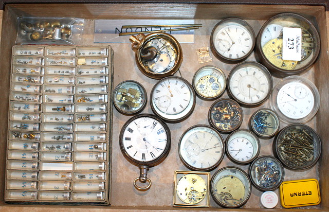 Appraisal: A LARGE COLLECTION OF POCKET WATCHES AND WATCH MOVEMENTS TO