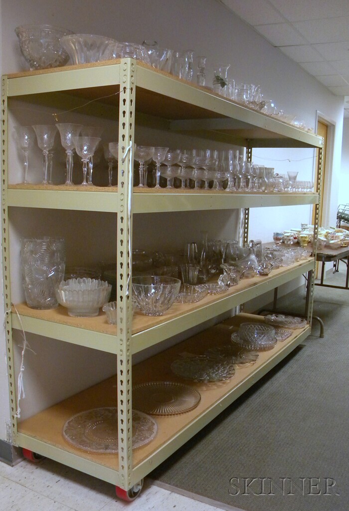 Appraisal: Large Lot of Assorted Colorless Cut and Pressed Glass Tableware