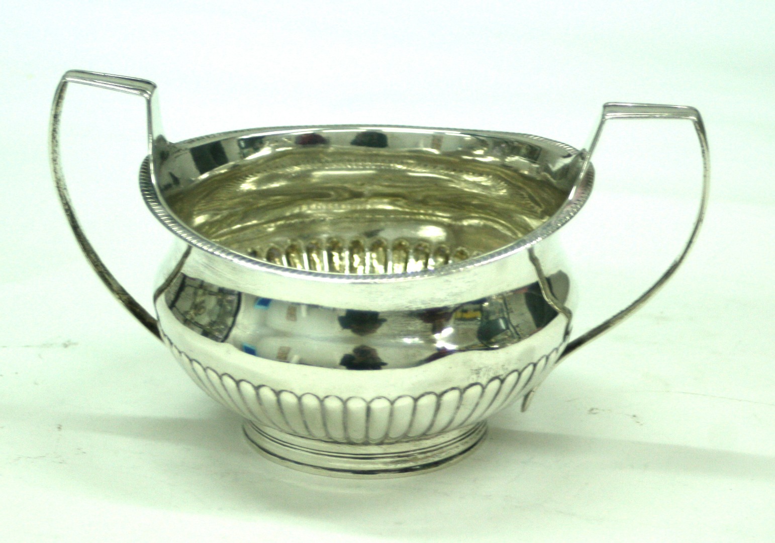 Appraisal: A George III silver circular two handled sugar bowl Robert