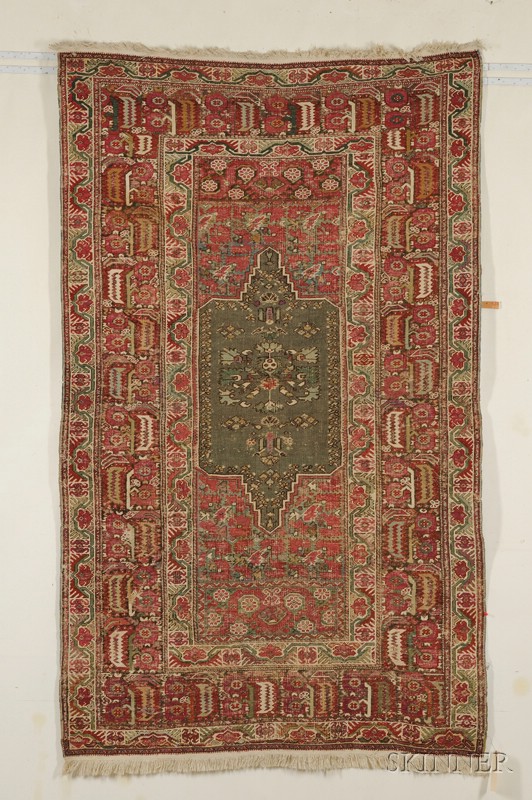 Appraisal: Ghiordes Rug West Anatolia mid- th century even wear minor