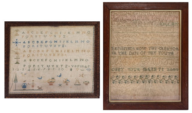 Appraisal: A VICTORIAN CHILD'S SAMPLER by Harriet Bright dated September with