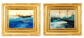 Appraisal: Collection of Two Stephen Shortridge Venice Scenes Collection of two