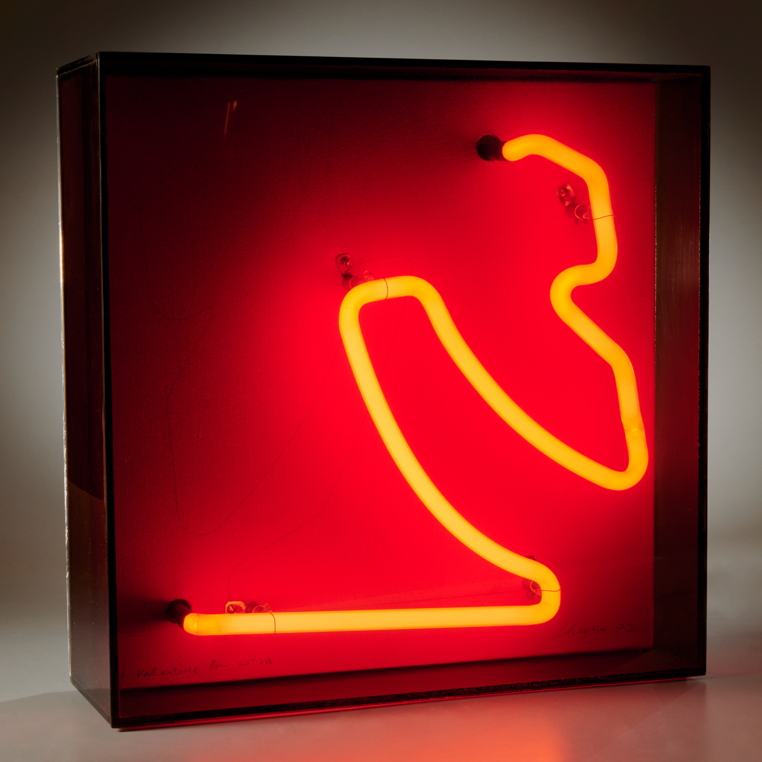 Appraisal: CHRYSSA NEON SCULPTURE Chryssa Vardea Greek-American - A Valentine for