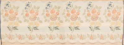 Appraisal: A framed silkwork picture fragment of a bouquet of flowers