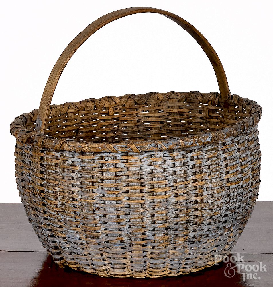 Appraisal: Painted berry basket Exclusive on Bidsquare Painted berry basket th