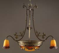 Appraisal: DEGUE CHANDELIER Very impressive Degue chandelier features a cast brass