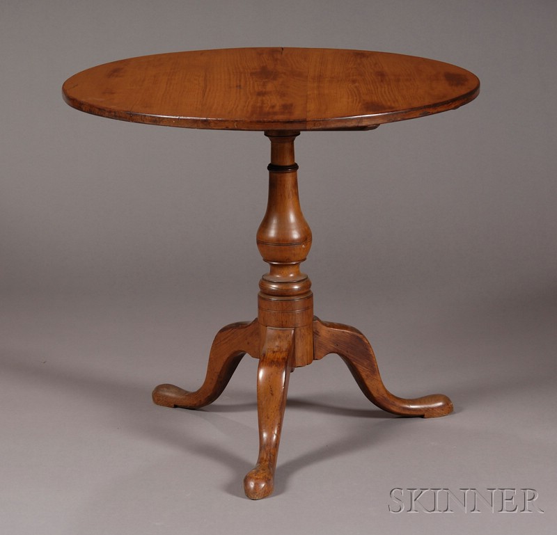 Appraisal: Queen Anne Cherry Tilt-top Tea Table southern New England late