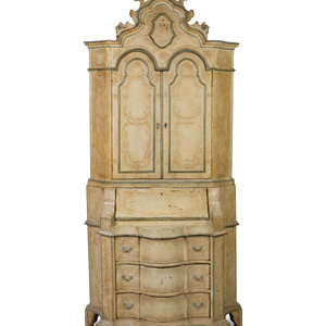 Appraisal: A Venetian Painted Secretary th Century Height x width x