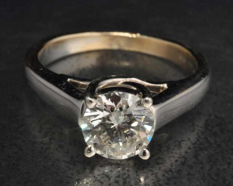 Appraisal: K W Gold Platinum Diamond Ring Description Diamond ct Clarity