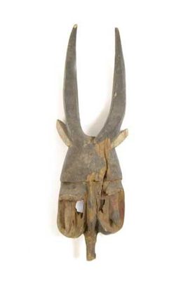 Appraisal: A Goro antelope mask with black red and white pigment