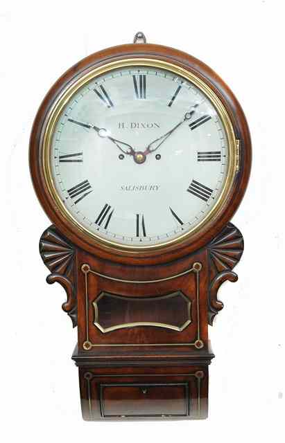 Appraisal: A REGENCY STYLE ENGLISH MAHOGNAY DOUBLE FUSE DROP DIAL WALL