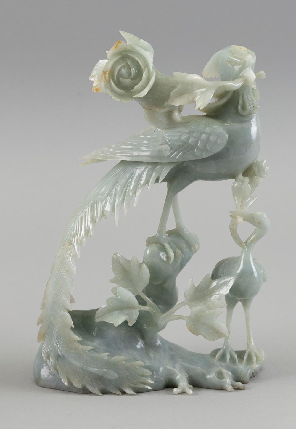 Appraisal: CHINESE PALE GREEN JADE CARVING TH CENTURY HEIGHT CHINESE PALE