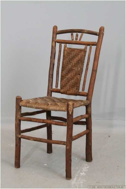 Appraisal: SIGNED OLD HICKORY DINING ROOM CHAIR W x H x