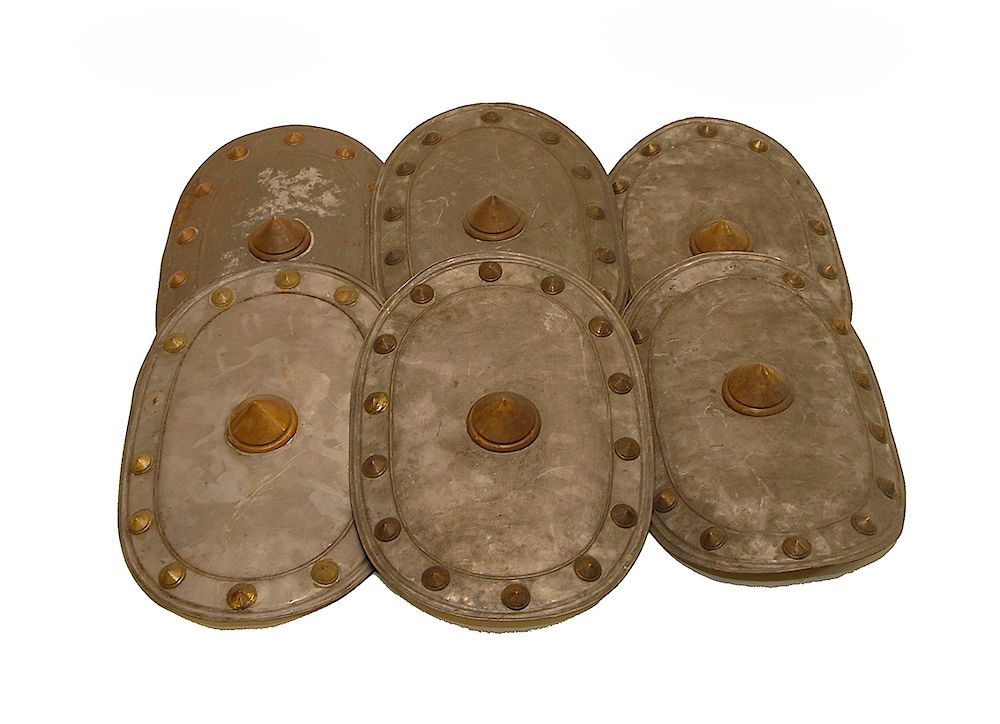 Appraisal: IOOF Tin and Brass Ceremonial Shields IOOF Tin and Brass