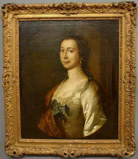 Appraisal: Oil on canvas portrait of a woman signed verso Sir