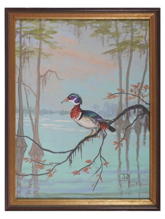 Appraisal: Painting on board by Joy Postle American - Signed recto