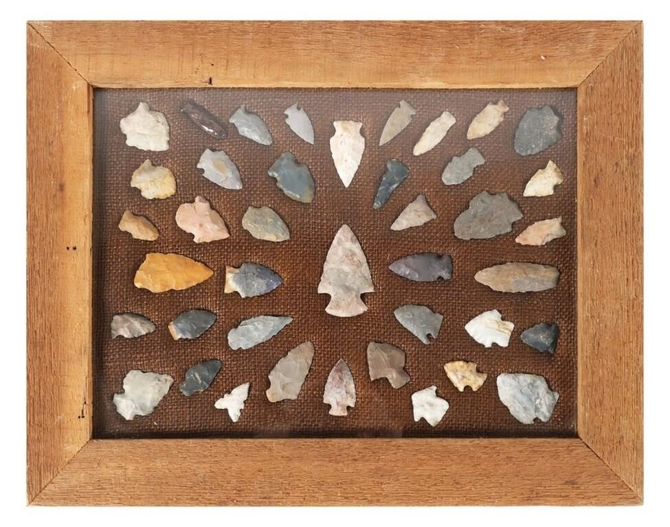 Appraisal: Vintage collection of old Native American points -- obtained from