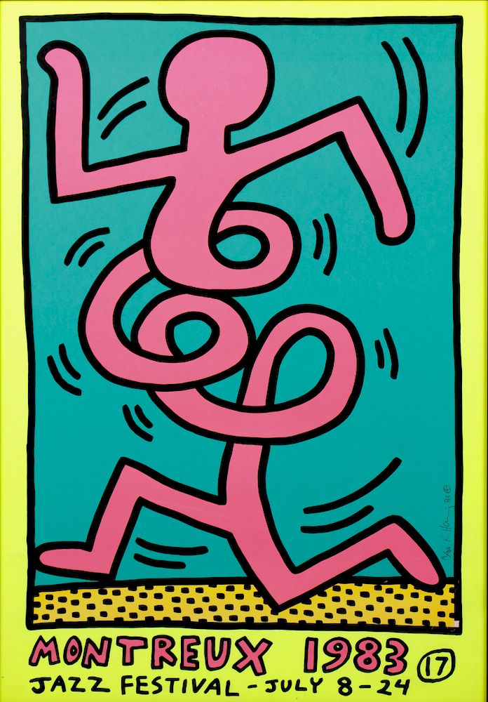 Appraisal: Keith Haring - Montreux Jazz Festival Poster Keith Haring American