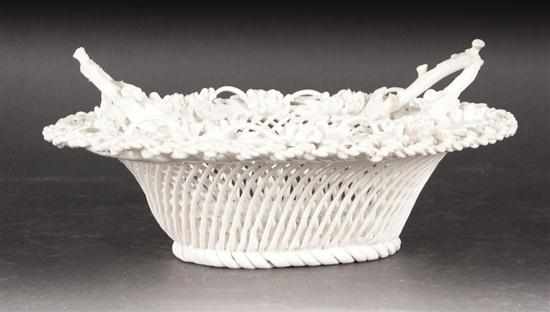 Appraisal: Royal Staffordshire reticulated floral porcelain basket Estimate - All items