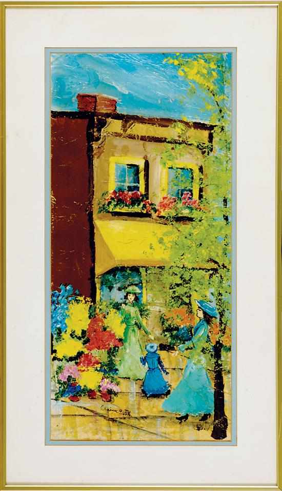 Appraisal: Elaine Roth Florida th century TWO WORKS STREET SCENES mixed