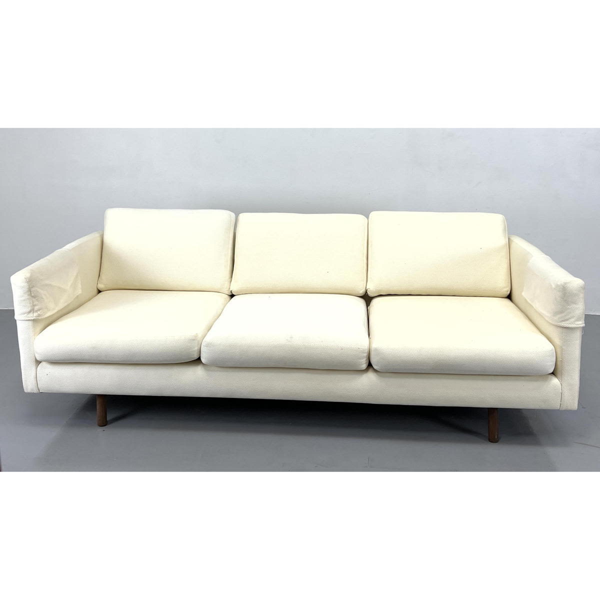 Appraisal: Off white seat sofa couch Harvey Probber Style Possibly Danish