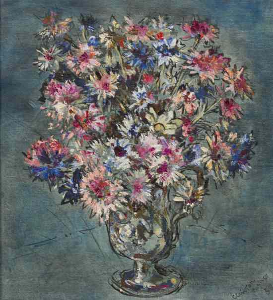 Appraisal: Clinton King American - Floral Still Life oil on canvas