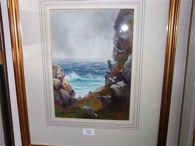 Appraisal: ARTHUR STANLEY WILKINSON British - Coastal scene with seagulls signed