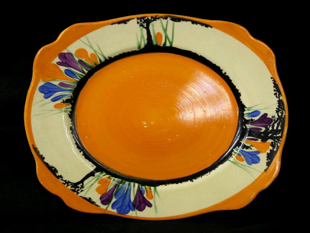 Appraisal: Clarice Cliff 'Peter Pan Crocus' Bizarre Leda side plate wide