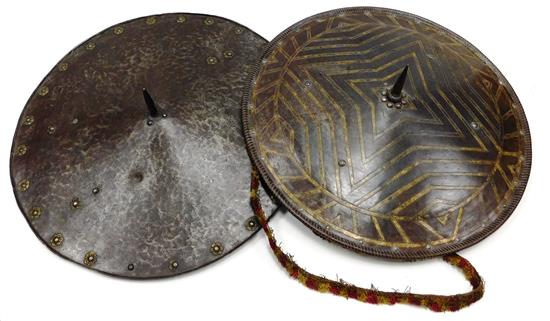 Appraisal: WEAPONS Two th th C likely Indian or Afghan shields