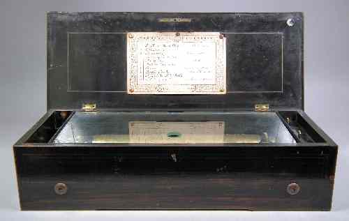 Appraisal: A late th Century Swiss ten air musical box contained