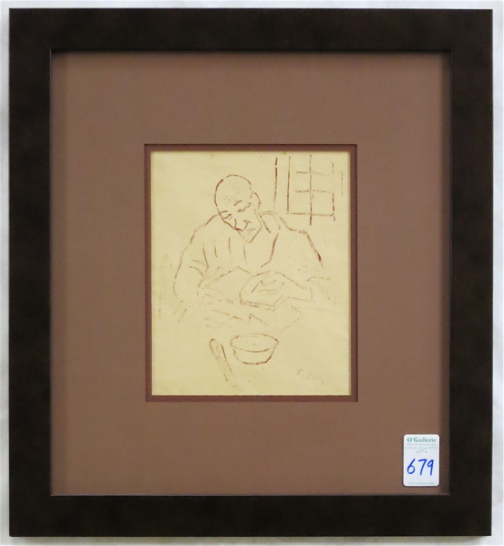 Appraisal: ATTRIBUTED TO MARK TOBEY MONOTYPE ON PAPER Washington New York