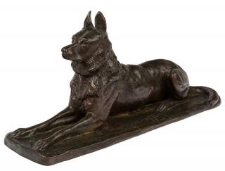 Appraisal: PIERRE TOURGUENEFF RUSSIAN - German Shepherd bronzelength cm in height