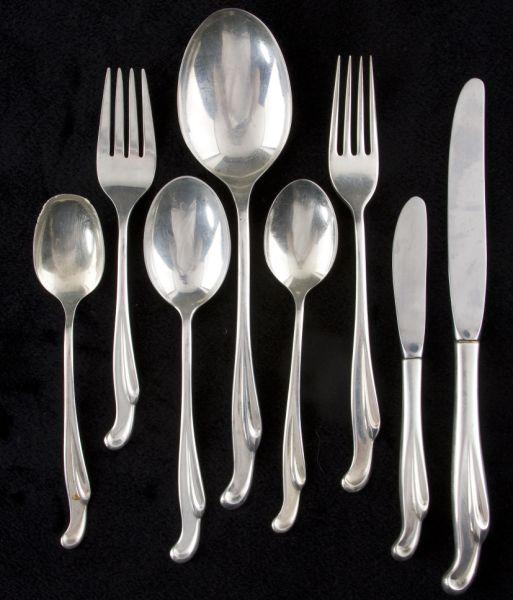 Appraisal: Stieff Silver Surf Sterling Flatware Service pieces including knives in