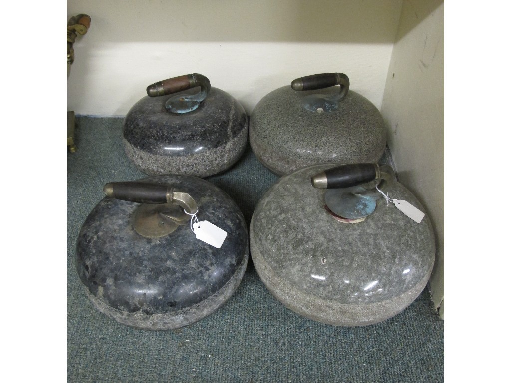 Appraisal: Two pairs of curling stones