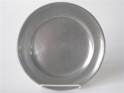 Appraisal: Pewter plate edward danforth hartford connecticut - Molded rim Diam