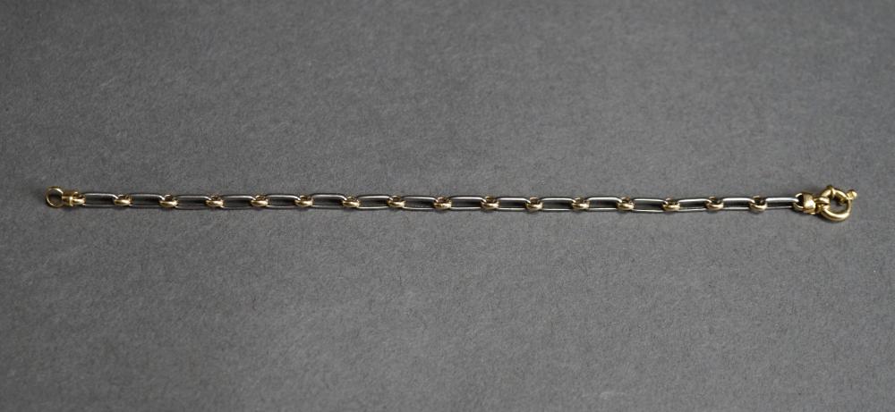 Appraisal: ITALIAN MILOR PLATINUM AND -KARAT YELLOW-GOLD BRACELET DWT L INItalian