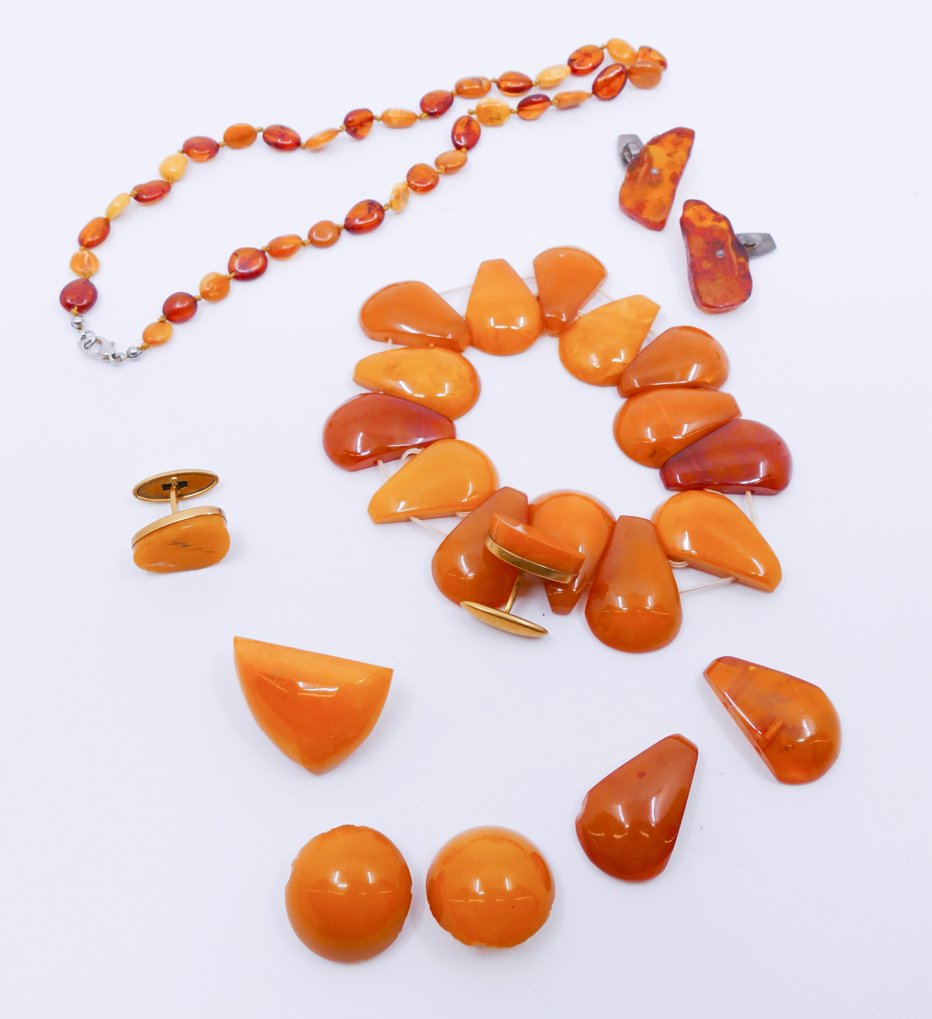 Appraisal: Box MISC Butterscotch Amber Jewelry- g TW