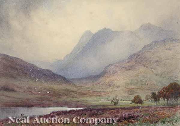 Appraisal: Charles A Wilkinson English active - View of Blea Tarn