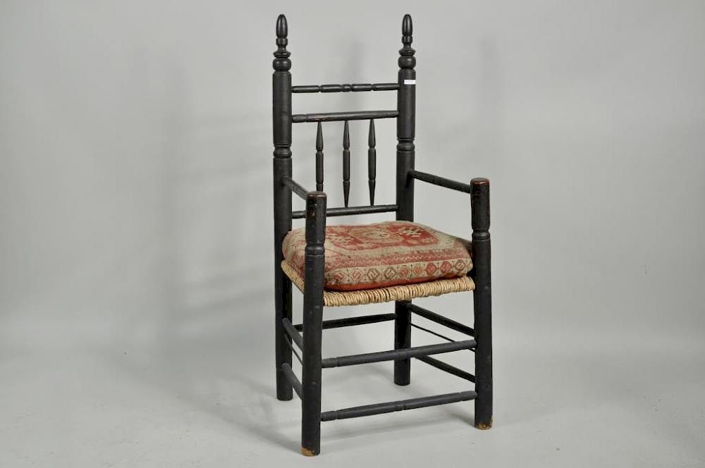 Appraisal: Massachusetts Pilgrim Century Carver Arm Chair Massachusetts pilgrim century carver