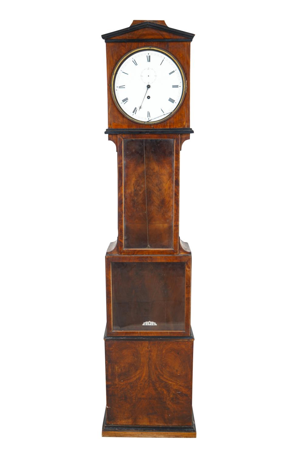 Appraisal: AUSTRO-HUNGARIAN MAHOGANY TALL CASE CLOCK th century inches high Condition