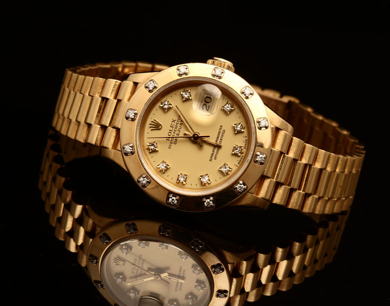 Appraisal: A ladies' Rolex President K yellow gold wristwatch K yellow