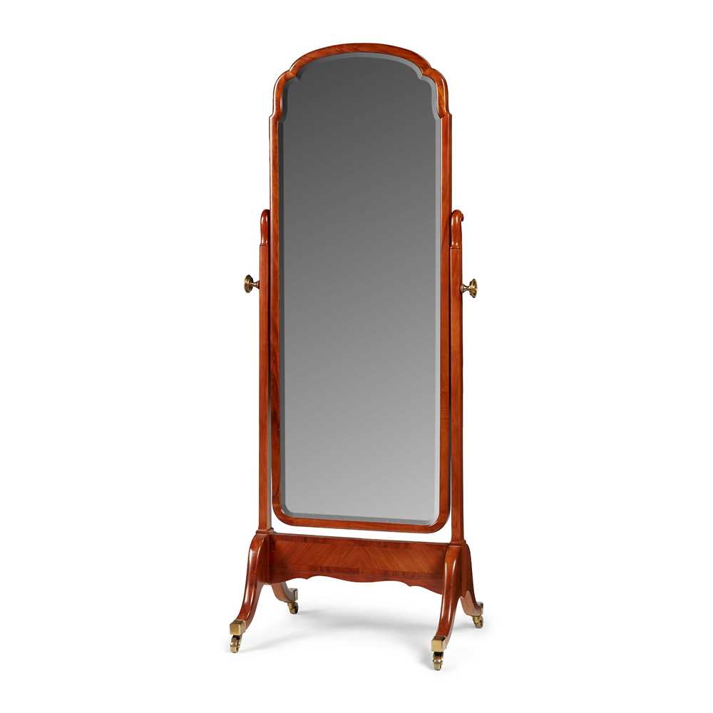 Appraisal: WHYTOCK REID QUEEN ANNE STYLE WALNUT CHEVAL MIRROR LATE TH