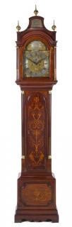 Appraisal: A George III Mahogany and Marquetry Tall Case Clock Height