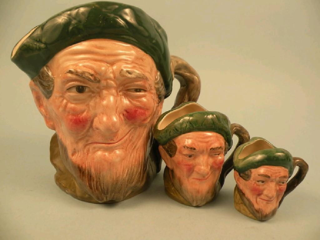 Appraisal: Three Royal Doulton character jugs of Auld Mac - one